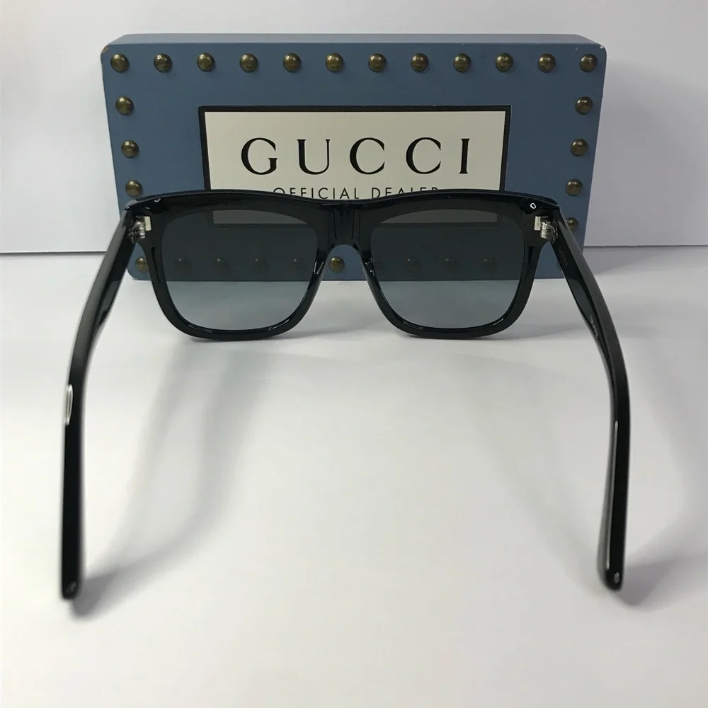 New Authentic Gucci Unisex GG0158SN 001 54mm Sunglasses